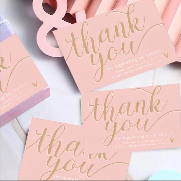 50pcs Thank You Card Exquisite Card Business - Picture 3 of 4